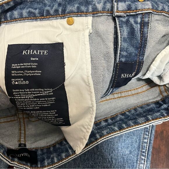 KHAITE Light Blue Straight Leg Jeans - Picture 8 of 9